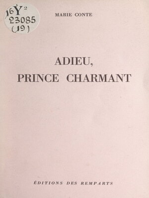 cover image of Adieu, prince charmant